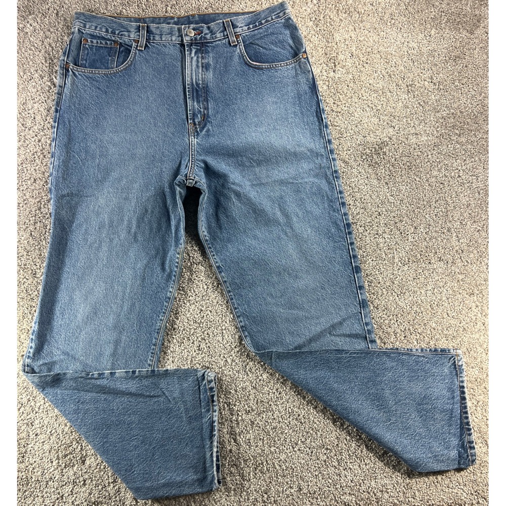 Vtg 90s‎ Lucky Brand 93 Dungarees Mens 40 Medium Wash Straight Jeans Made in USA